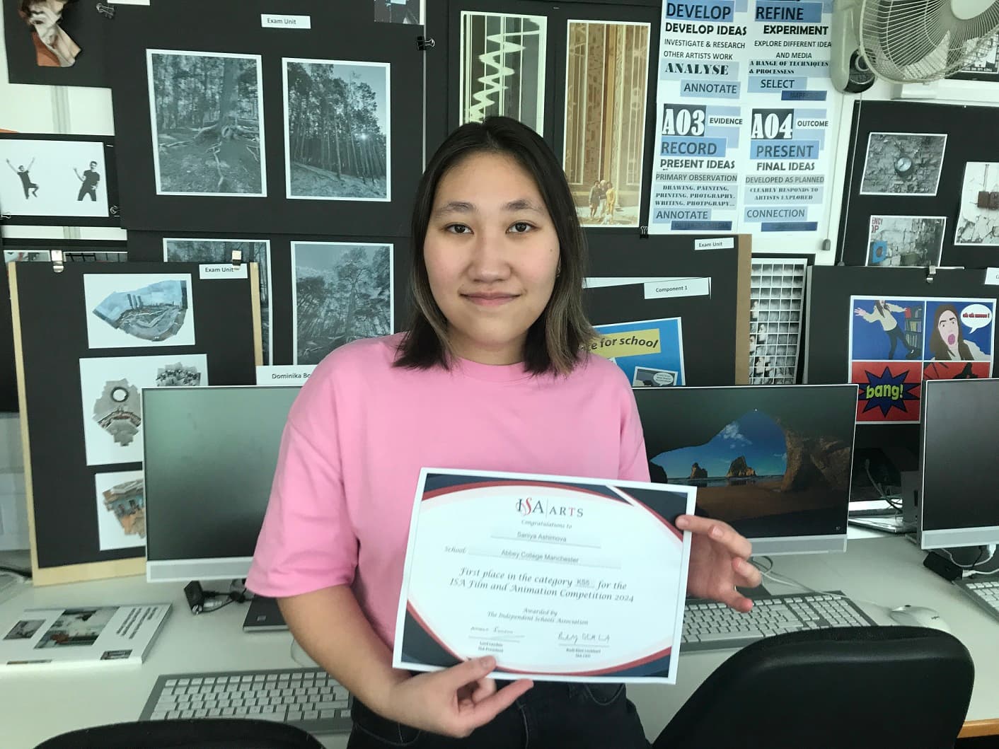 Abbey College Manchester Student Wins National Animation Award and Heads to Barcelona