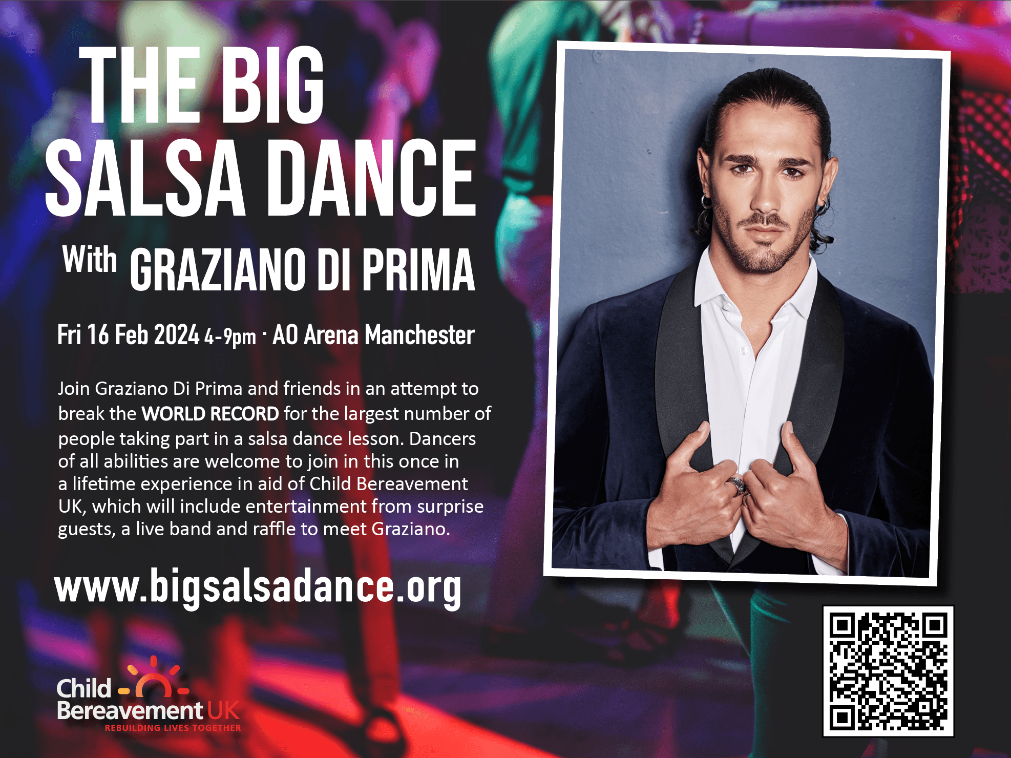 Graziano Di Prima Hosts Manchester’s Grand Salsa Spectacle for Charity