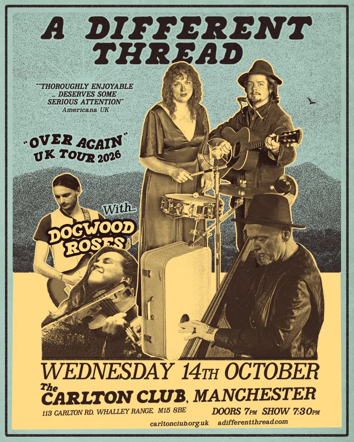 Show Poster for band A Different Thread with support from Dogwood Rose